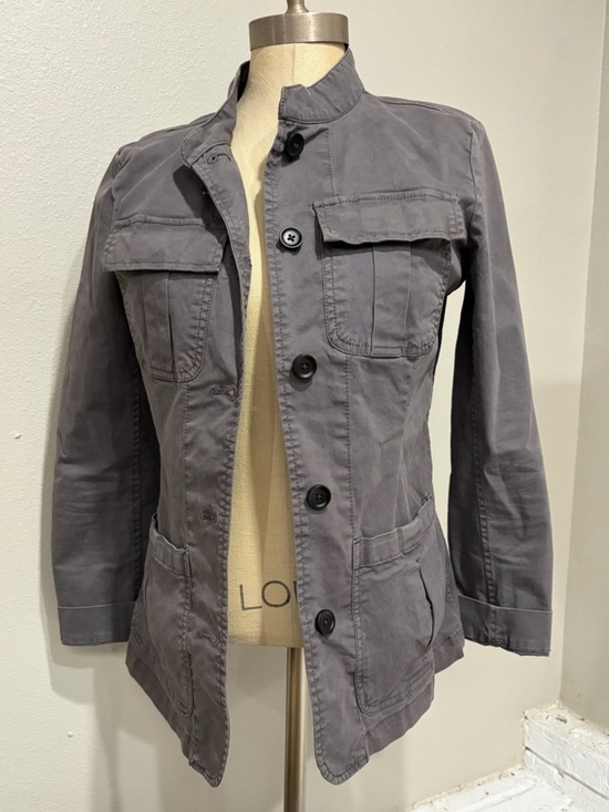 LOFT Jackets & Blazers - Loft Women's Gray Utility Jacket - Casual Button-Up Coat